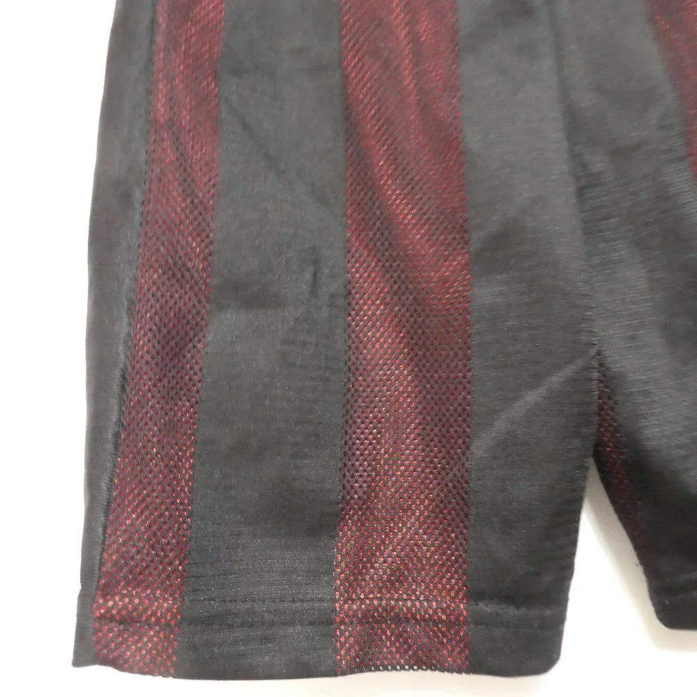 CHAMPIONSHIP GOLD | size 7 | Black and Burgundy Striped Basketball Shorts - Picture 12 of 14